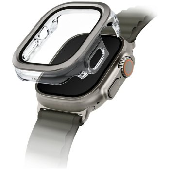 Uniq Voute Case with Tempered Glass for Apple Watch Ultra 49 mm, Silver