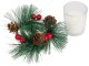 Decorative Glass Candle Set with Festive Wreath, 2 pcs