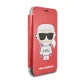 Karl Lagerfeld Karl Space Cosmonaut atverčiamas iPhone X / XS dėklas, raudonas