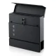 Humberg Hm-863 Mailbox with Newspaper Holder, 37x37x10.5 cm, Anthracite