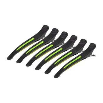Hairdressing Clips E-13 11.5 cm Neon Mix 6 Pcs