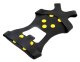 Ice Cleats with 20 Spikes for Shoes and Boots, EU 41-47, Black Yellow