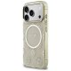 Guess IML Peony Dot MagSafe Phone Case Cover iPhone 17 Pro - Beige