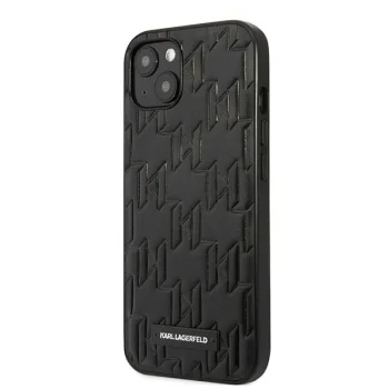 Karl Lagerfeld Monogram Plaque Case for iPhone 13 mini, Black
