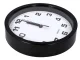 Large Silent Wall Clock with Second Hand, 20 cm, Black