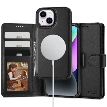 Tech-Protect Wallet MagSafe Case for iPhone 15 Black