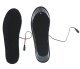Heated shoe insoles with USB cable, black