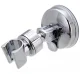 Shower Head Holder with Suction Cup, Silver