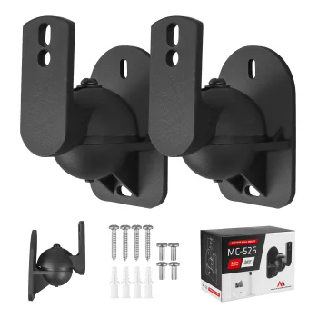 Maclean MC-526 Wall Speaker Mounts, 2 pcs, Black