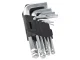 Hex Key Set Ball End 9 pcs, 1.5-10 mm