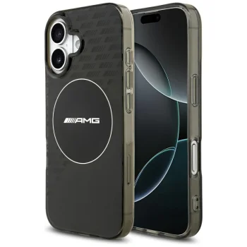 Mercedes iPhone 17 Case AMG MagSafe Transparent Smocked Black