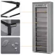 Massido Textile Shoe Cabinet, Grey