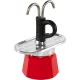 Bialetti Mini Express Ciao Italia Moka Pot Espresso Maker Set with 2 Cups, Red / Silver