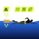 4Fizjo TSUNAMI Inflatable Swim Safety Buoy, Yellow