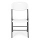 Set of 4 Folding Catering Chairs HDPE Metal Frame MultiGarden, White