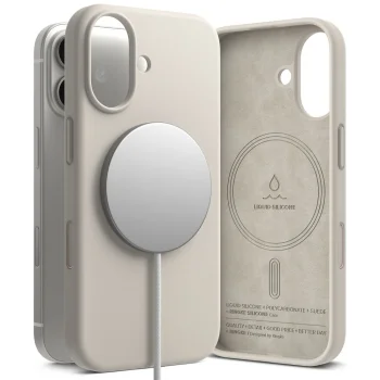 Ringke Silicone Magnetic MagSafe Phone Case Cover iPhone 17 - Beige