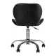 4Rico QS-06 Cosmetic Stool with Backrest, Black
