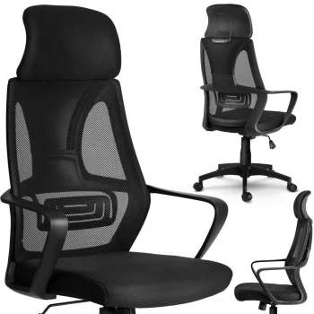 Sofotel Praga Office Chair with Micro-Mesh, Black