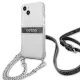Guess 4G Gray Strap Silver Chain Transparent Case for iPhone 13 mini