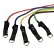 TRIZAND Exercise Resistance Bands with Handles Set of 5 Elastic Fitness Rubber Bands