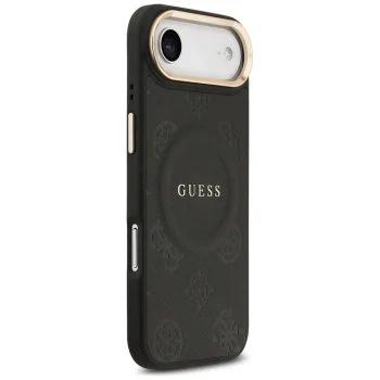 Guess Peony Hot Stamp MagSafe dėklas telefonui iPhone Air, juodas