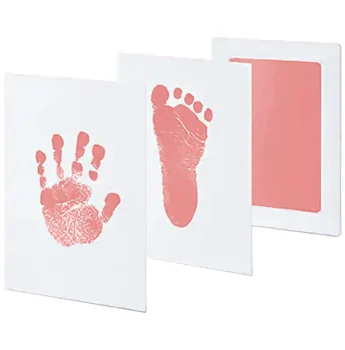 Inkless Baby Handprint and Footprint Pad Kit, 12.5 x 8 cm, Pink