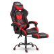 Sofotel Cerber Gaming Chair with Ergonomic Support and Footrest, Black and Red