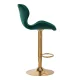 4Rico QS-B15 Bar Stool, Green Velvet