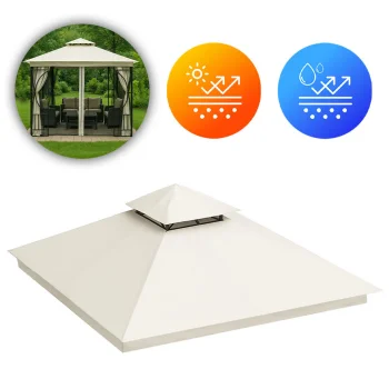 Waterproof Replacement Canopy for 3x3 m Gazebo MultiGarden, Beige