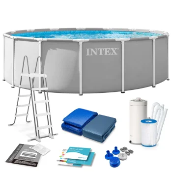 Intex Prism Frame 26726 Frame Swimming Pool 457 x 122 cm with Pump