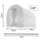 Garden Greenhouse Tunnel 2x3m (6m2) Plonos, White