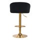 4Rico Bar Stool QS-B16g, Black Velvet