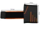 Elastic Wrist Support Brace with Velcro, Grey/Orange