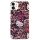Hello Kitty iPhone 11 / XR Case IML Tags Graffiti, Pink