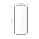 Tech-Protect Glass Fit+ Tempered Glass for Motorola Moto G67 / G77 (2-Pack), Black