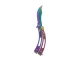 Sharp Folding Butterfly Knife Balisong, Rainbow Fade