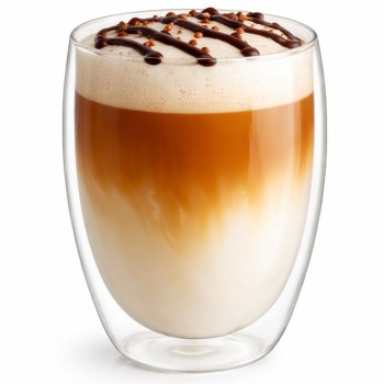 Double Wall Insulated Glass Mug for Hot and Cold Drinks 350ml