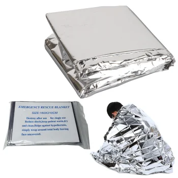 Emergency Thermal Blanket 160x210cm, Silver