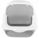 Enclosed Cat Litter Box with Scoop ZW32, Grey