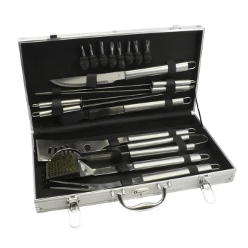 Leopold Vienna BBQ Kit 18-Piece Grill Accessories Set LV01070, Silver