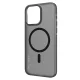 Decoded Transparent Grip Case with MagSafe for iPhone 15 Pro Max, Grey/Black