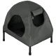Dog and Cat Bed House, Pet Tent, 60x54x44 cm, Grey/Black