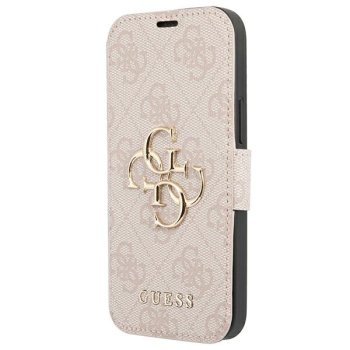 Guess 4G Big Metal Logo Folio Case for iPhone 13 Pro Max, Pink
