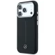 Mercedes Leather Semi Wrap Iconic Line MagSafe Case for iPhone 17 Pro Black