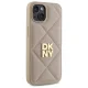 DKNY Quilted Stack Logo Case for iPhone 14 - Beige