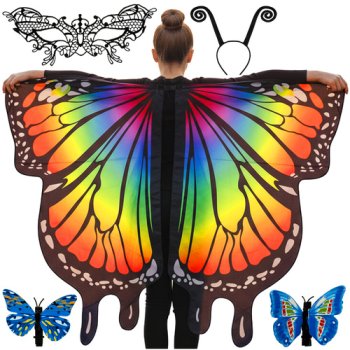 Kids Butterfly Costume Set with Wings and Mask Kruzzel 26765