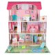 Lulilo Gardeno Wooden Dollhouse with Furniture and LED Lights, 70cm, Pink