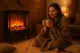 Freestanding Electric Fireplace Heater Carruzzo 2000W with Remote Control