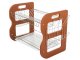 2-Tier Wooden Dish Drying Rack, Drainer with Cutlery Holder