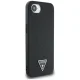 Guess Grained Triangle MagSafe Case for iPhone 16e Black